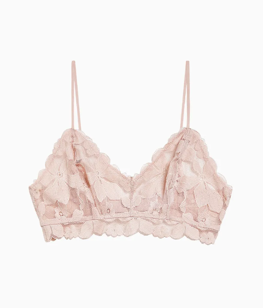 Wacoal Bralettes|Unlined * Feeing Faou Braette Rose Smoke/White