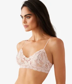 Wacoal Bralettes|Unlined * Feeing Faou Braette Rose Smoke/White