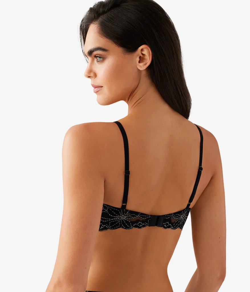 Wacoal T-Shirt|Lace * Feeling Famous Wire Free Push Up Bra Night/Angel Wing
