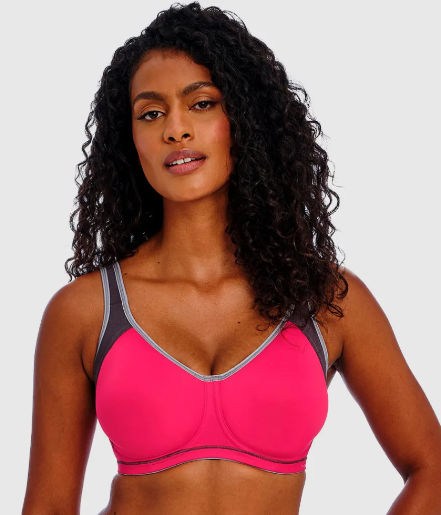 Wacoal Sport * Freya Sonic Sport Underwire Spacer Bra Hot Crimson