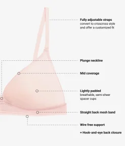Wacoal Bralettes|Seamless * Fu Tranparency Braette Rose Smoke