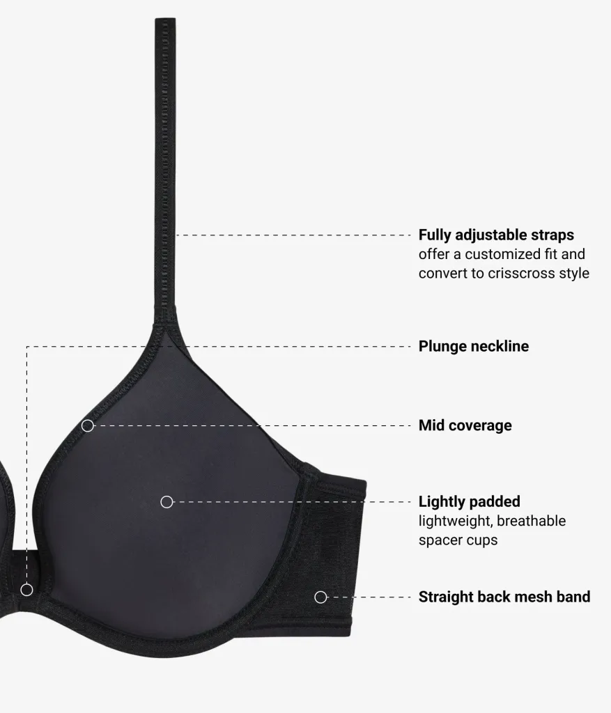Wacoal Seamless|Underwire * Full Transparency Plunge T-Shirt Bra Night