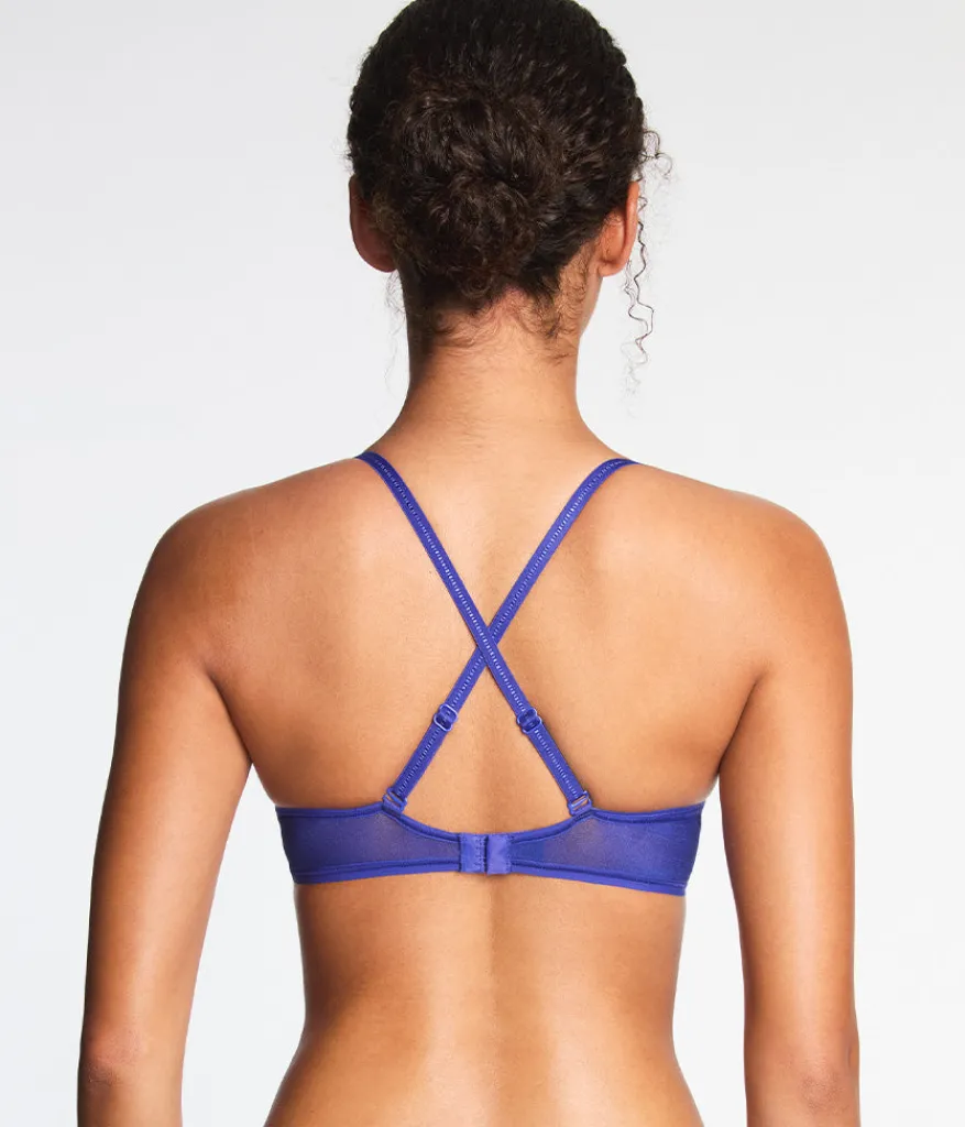 Wacoal Racerback/Convertible|Seamless * Full Transparency Plunge T-shirt Bra Spectrum Blue