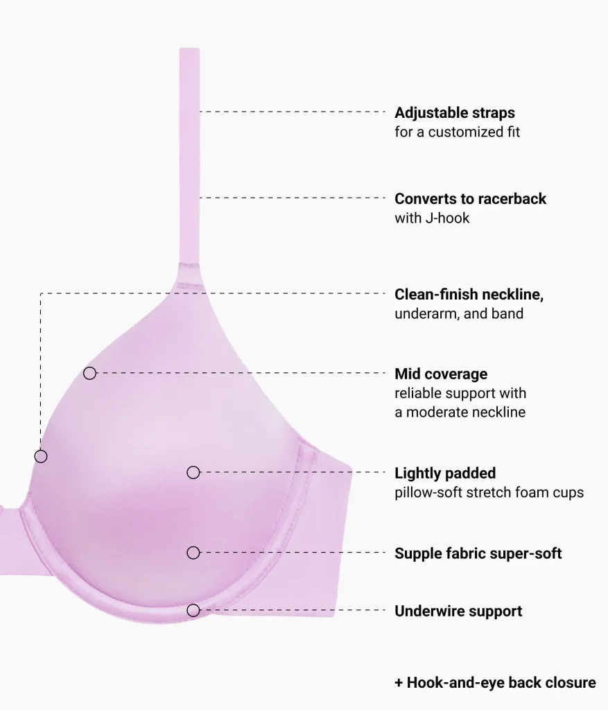 Wacoal Racerback/Convertible|Seamless * Future Foundation T-Shirt Bra Smoky Grape