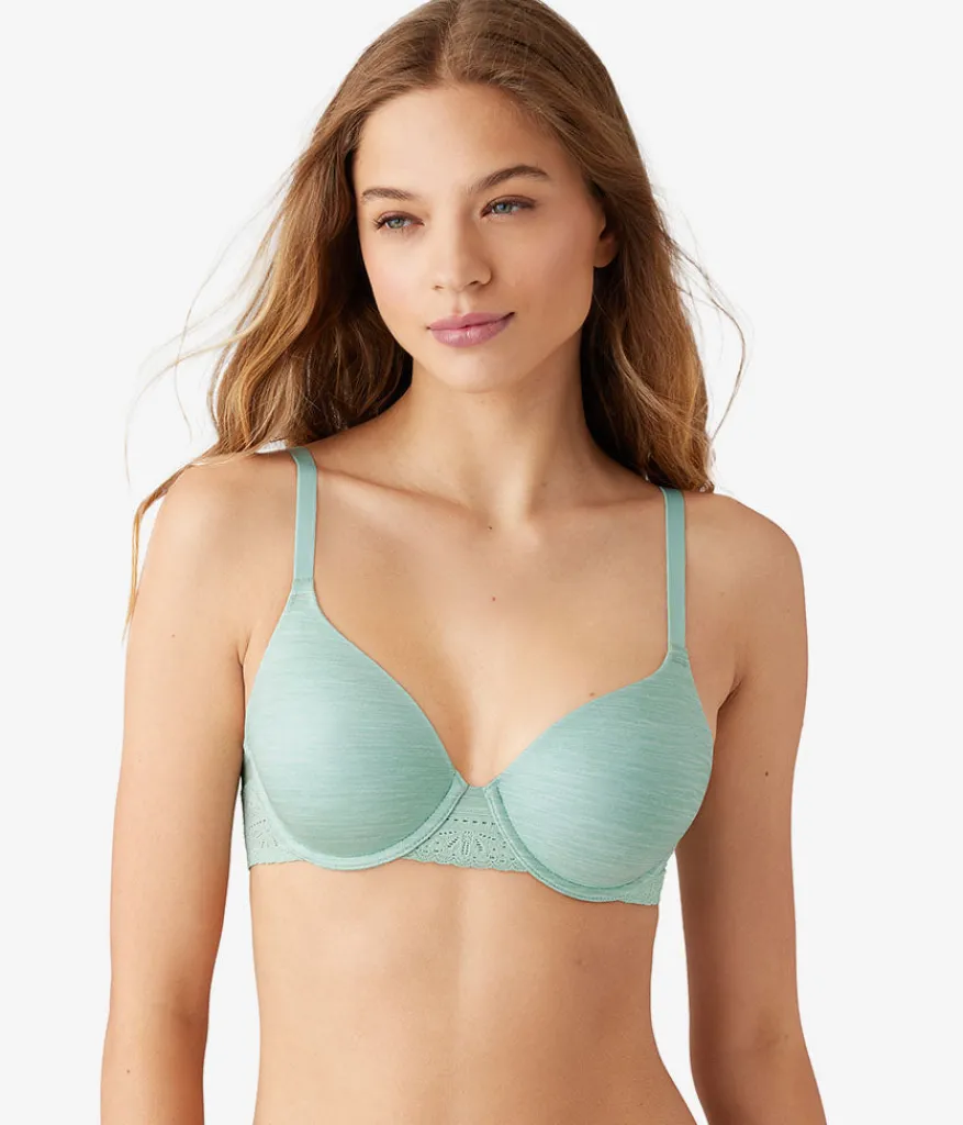 Wacoal Lace|Underwire * Future Foundation T-Shirt Bra with Lace Silt Green Heather