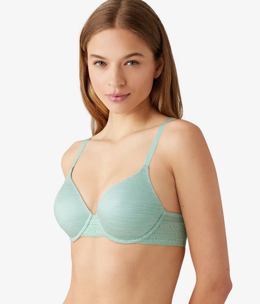 Wacoal Lace|Underwire * Future Foundation T-Shirt Bra with Lace Silt Green Heather