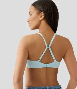 Wacoal Racerback/Convertible|Seamless * Future Foundation Wire Free T-Shirt Bra Blue Glow