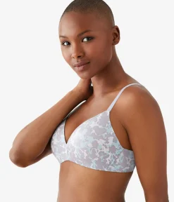 Wacoal Racerback/Convertible|Seamless * Future Foundation Wire Free T-Shirt Bra Dream Blue/Gray Camouflage