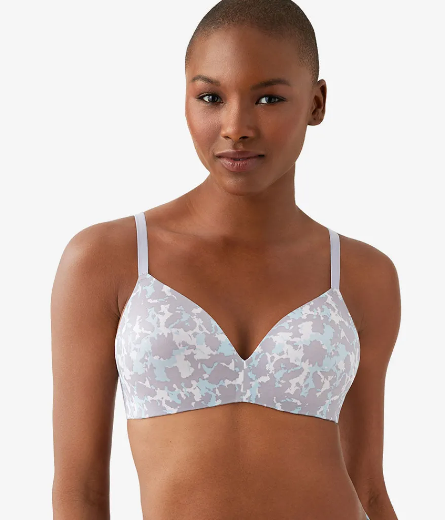 Wacoal Racerback/Convertible|Seamless * Future Foundation Wire Free T-Shirt Bra Dream Blue/Gray Camouflage
