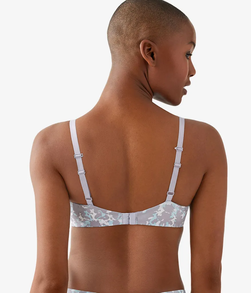 Wacoal Racerback/Convertible|Seamless * Future Foundation Wire Free T-Shirt Bra Dream Blue/Gray Camouflage