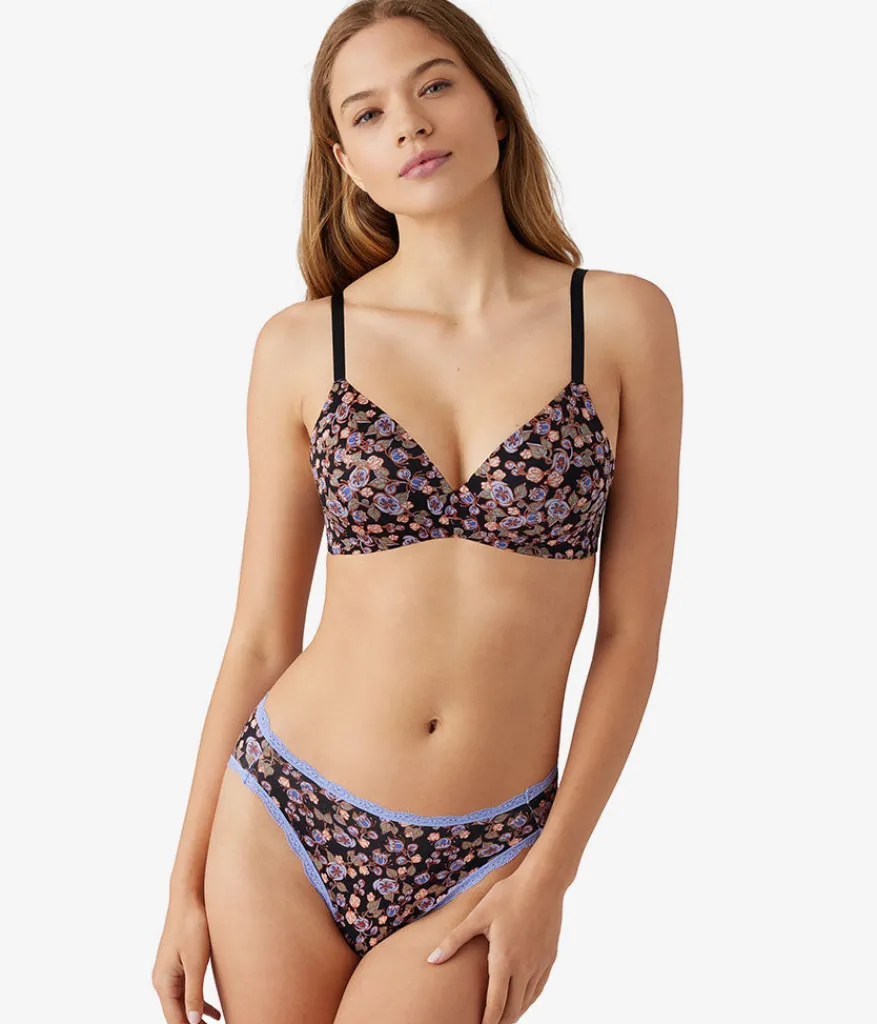 Wacoal Racerback/Convertible|Seamless * Future Foundation Wire Free T-Shirt Bra Vintage Floral