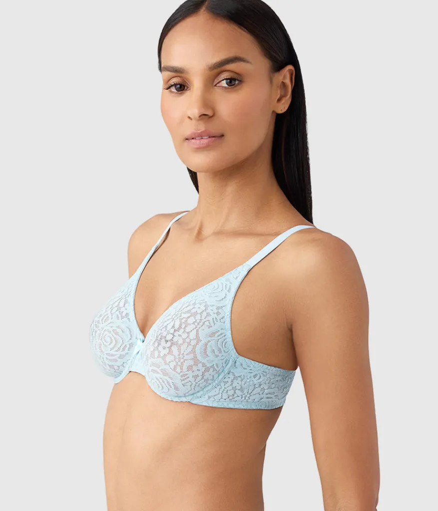 Wacoal Unlined|Bras * Halo Lace Underwire Bra Soft Sky