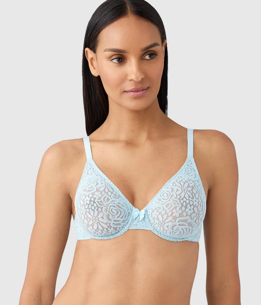 Wacoal Unlined|Bras * Halo Lace Underwire Bra Soft Sky