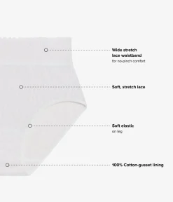 Wacoal Panties|Brief * High Bar™ Brief White