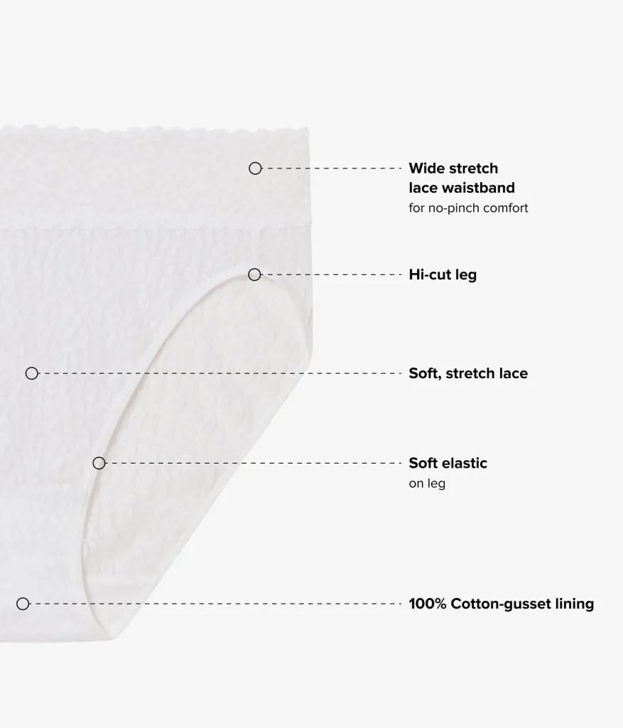 Wacoal Panties * High Bar™ Hi Cut White