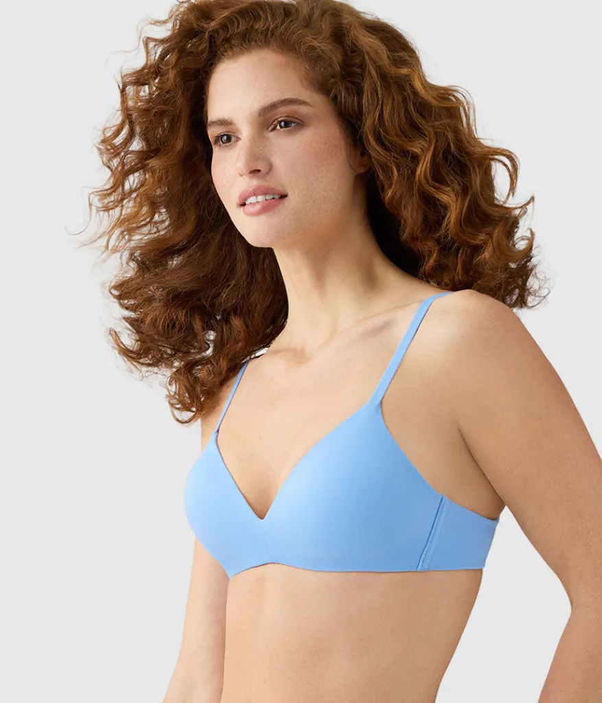 Wacoal Seamless|Wireless * How Perfect Wire Free T-Shirt Bra Bel Air Blue