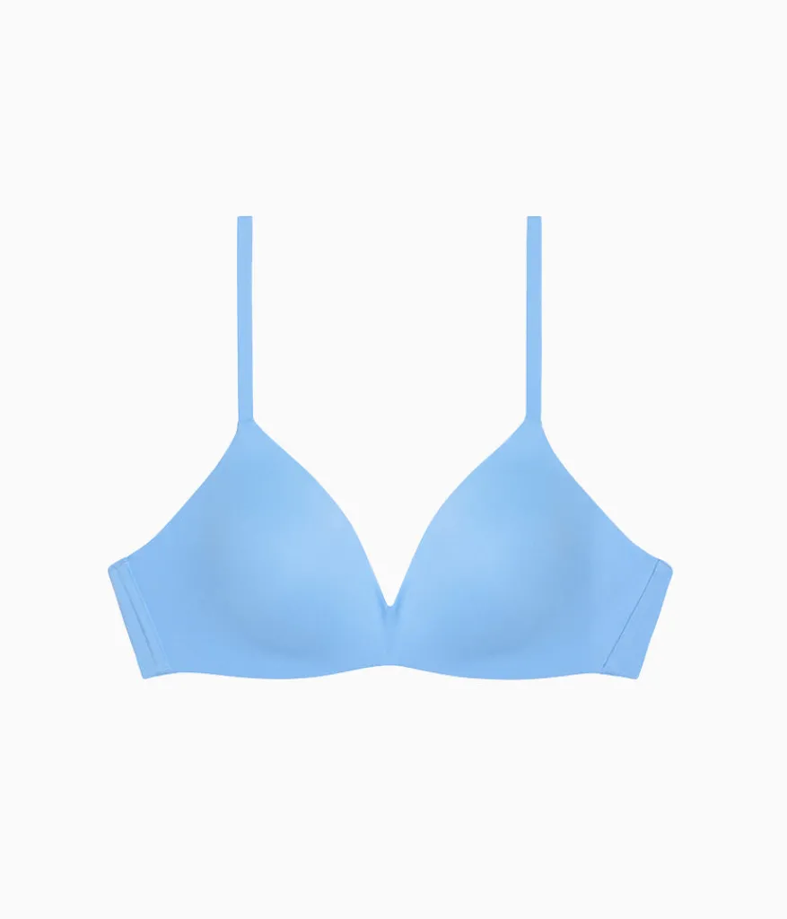 Wacoal Seamless|Wireless * How Perfect Wire Free T-Shirt Bra Bel Air Blue