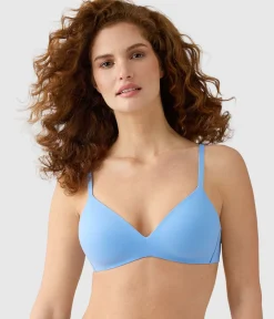Wacoal Seamless|Wireless * How Perfect Wire Free T-Shirt Bra Bel Air Blue