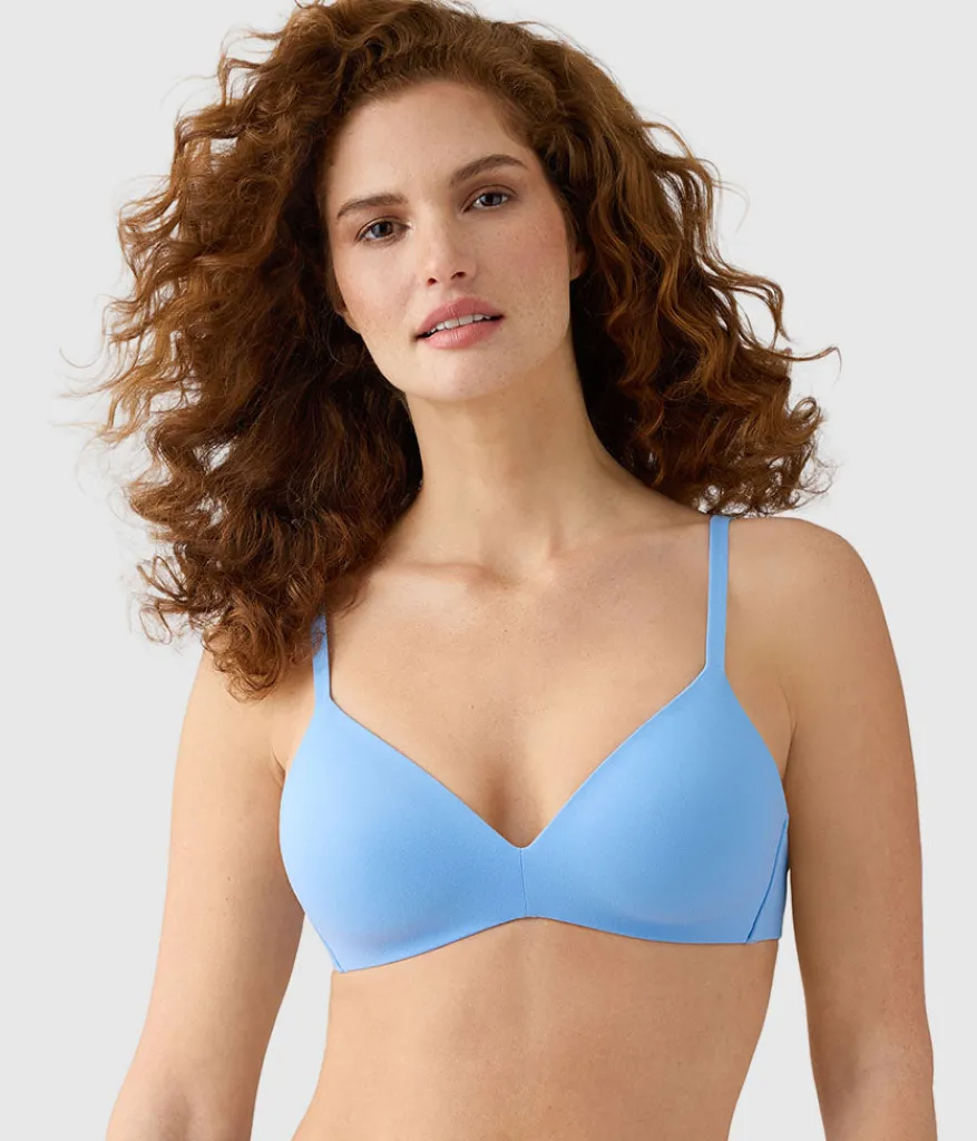 Wacoal Seamless|Wireless * How Perfect Wire Free T-Shirt Bra Bel Air Blue