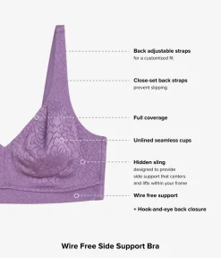 Wacoal Full Figure|Unlined * Inside Job™ Wire Free Bra Italian Grape