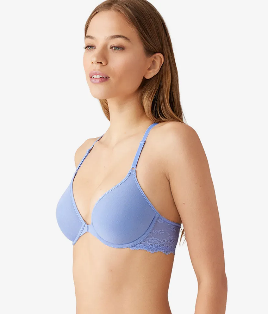 Wacoal T-Shirt|Racerback/Convertible * Inspired Eyelet Front Close T-Shirt Bra Pale Iris