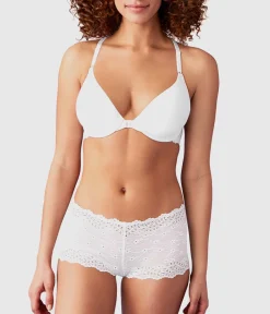 Wacoal T-Shirt|Racerback/Convertible * Inspired Eyelet Front Close T-Shirt Bra White