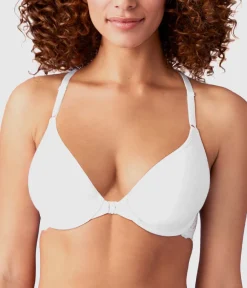 Wacoal T-Shirt|Racerback/Convertible * Inspired Eyelet Front Close T-Shirt Bra White