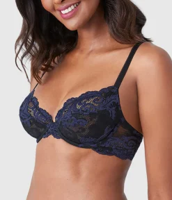 Wacoal Unlined|Lace * Instant Icon® Underwire Bra Black/Eclipse