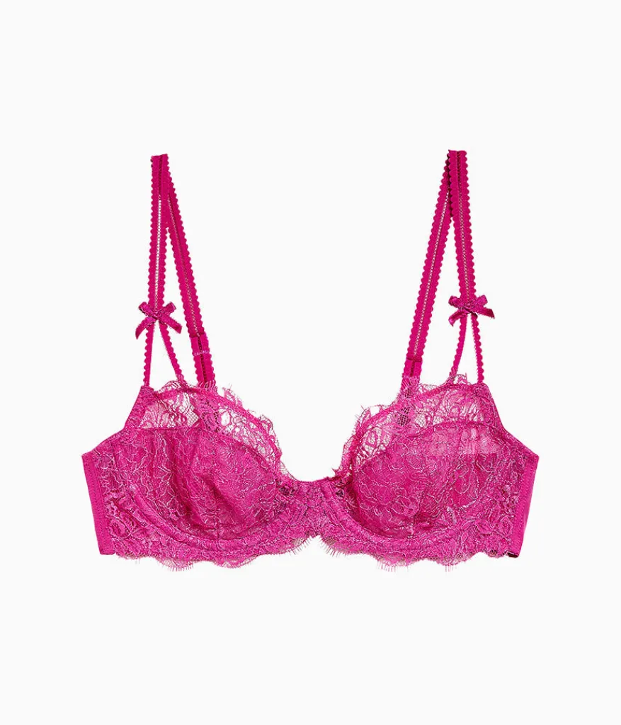 Wacoal Unlined|Lace * It's On Underwire Bra Fuchsia Red