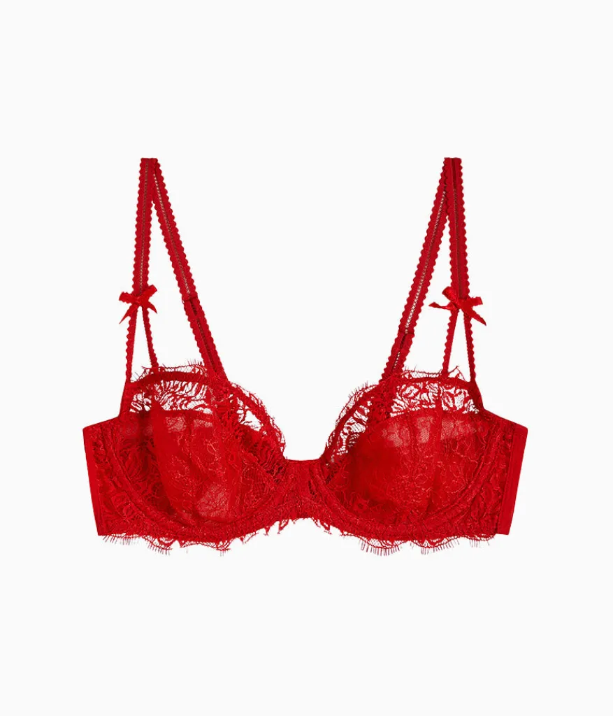 Wacoal Unlined|Lace * It's On Underwire Bra Savvy Red