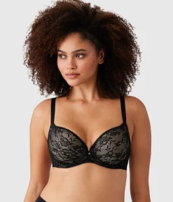 Wacoal Seamless|Lace * Lace Finesse T-Shirt Bra Black/Toast