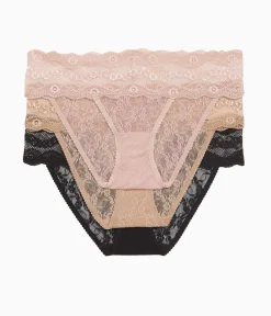Wacoal Bikini * ace Ki Bikini Panty Pack Rose Smoke/Au Natural/Night