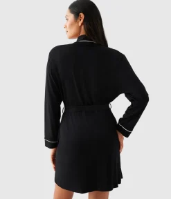 Wacoal Pajamas|Tops * eae to ounge Robe Black