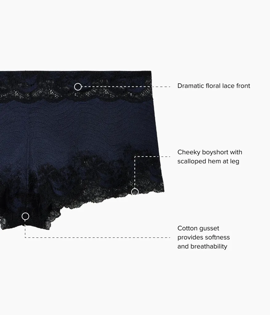 Wacoal Panties|Boyshort * odern Affair Boyhort Night Sky/Black