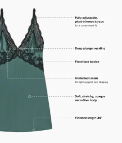 Wacoal Chemises & Bodysuits * odern Affair Cheie Silver Pine/Black