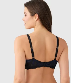 Wacoal Unlined|Lace * Modern Affair Plunge Underwire Bra Night Sky/Black