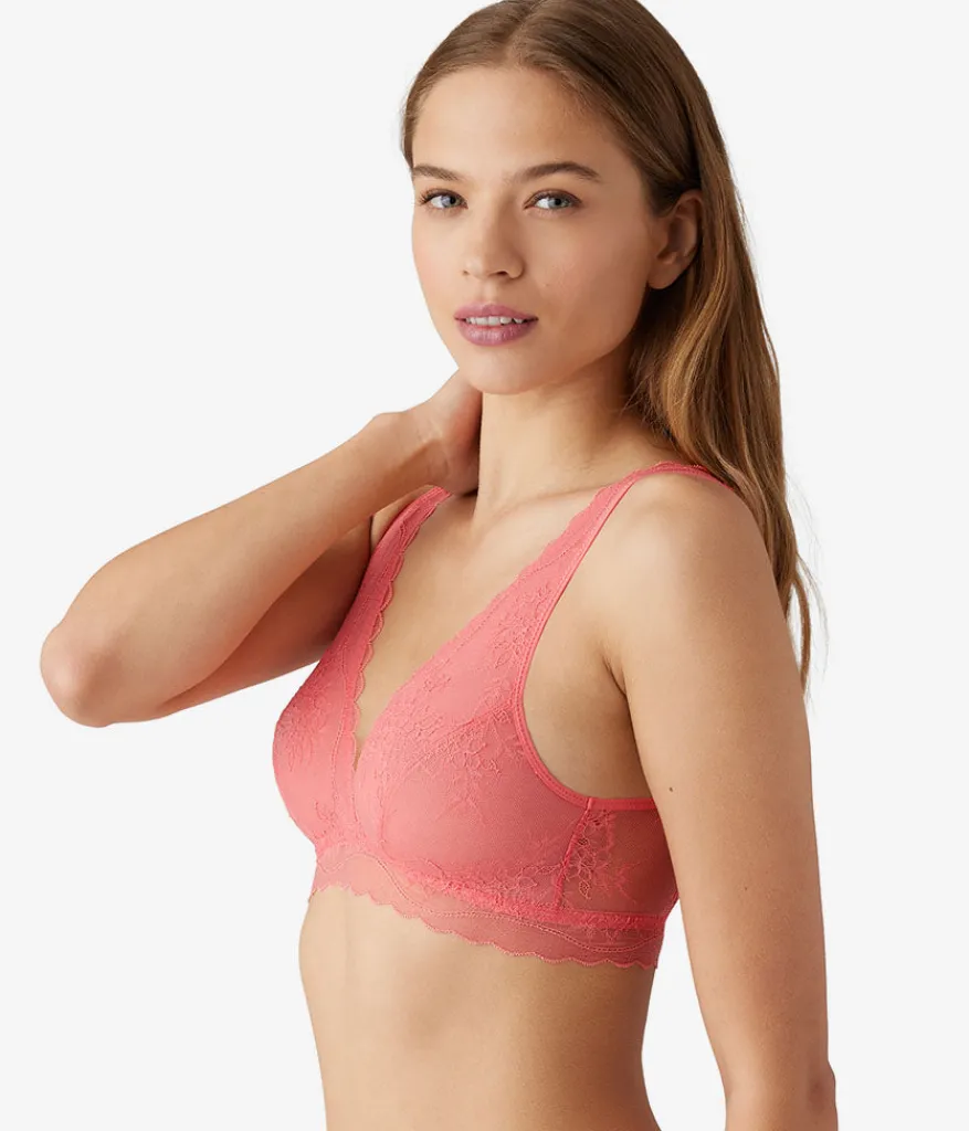 Wacoal Unlined|Lace * No tring Attached Braette Tea Rose