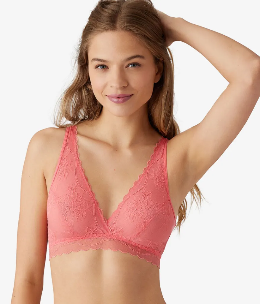 Wacoal Unlined|Lace * No tring Attached Braette Tea Rose