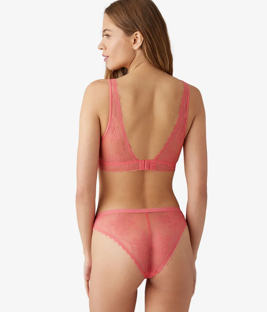 Wacoal Unlined|Lace * No tring Attached Braette Tea Rose
