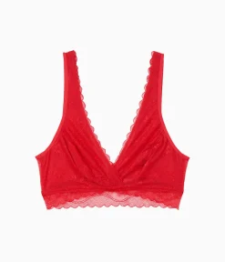 Wacoal Unlined|Lace * No tring Attached Braette Crimson Red