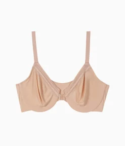 Wacoal Unlined|Full Coverage * Perfect Primer Front Close Underwire Bra Sand