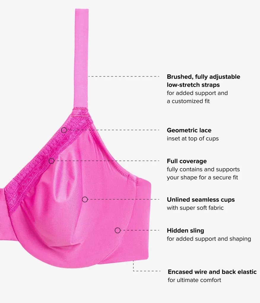 Wacoal Full Figure|Unlined * Perfect Primer Full Figure Underwire Bra Wild Azalea