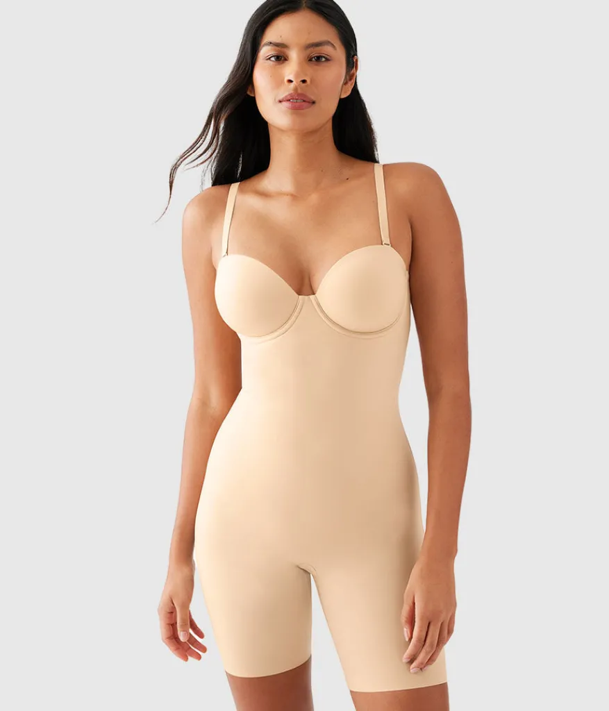 Wacoal Body Briefers|Strapless * Red Carpet™ All In One Thigh Shaper Sand