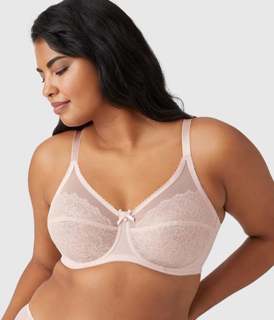 Wacoal Full Figure|Unlined * Retro Chic Full Figure Underwire Bra Rose Dust