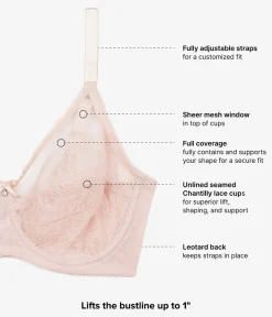 Wacoal Full Figure|Unlined * Retro Chic Full Figure Underwire Bra Rose Dust