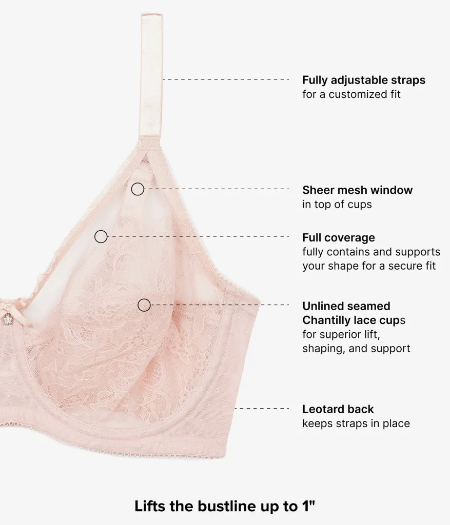 Wacoal Full Figure|Unlined * Retro Chic Full Figure Underwire Bra Rose Dust