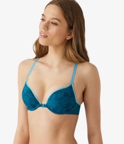 Wacoal Push Up|Bras * Shadow Scene Front Close Push Up Bra Blue Coral