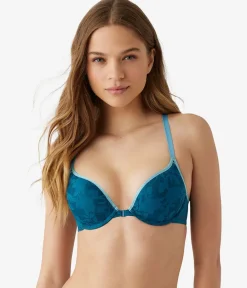 Wacoal Push Up|Bras * Shadow Scene Front Close Push Up Bra Blue Coral