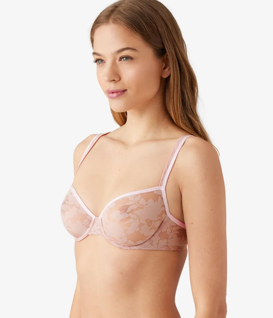 Wacoal Unlined|Lace * Shadow Scene Underwire Bra Blush Pink