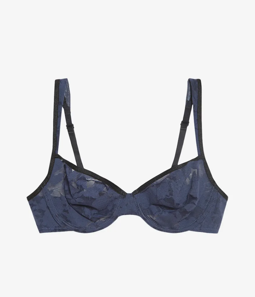 Wacoal Unlined|Lace * Shadow Scene Underwire Bra Mood Indigo